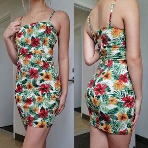 TROPICAL BODYCON DRESS